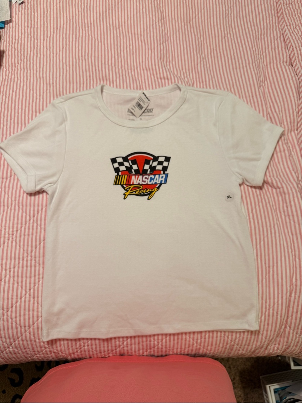 Tilly's White NASCAR Racing Graphic Tee